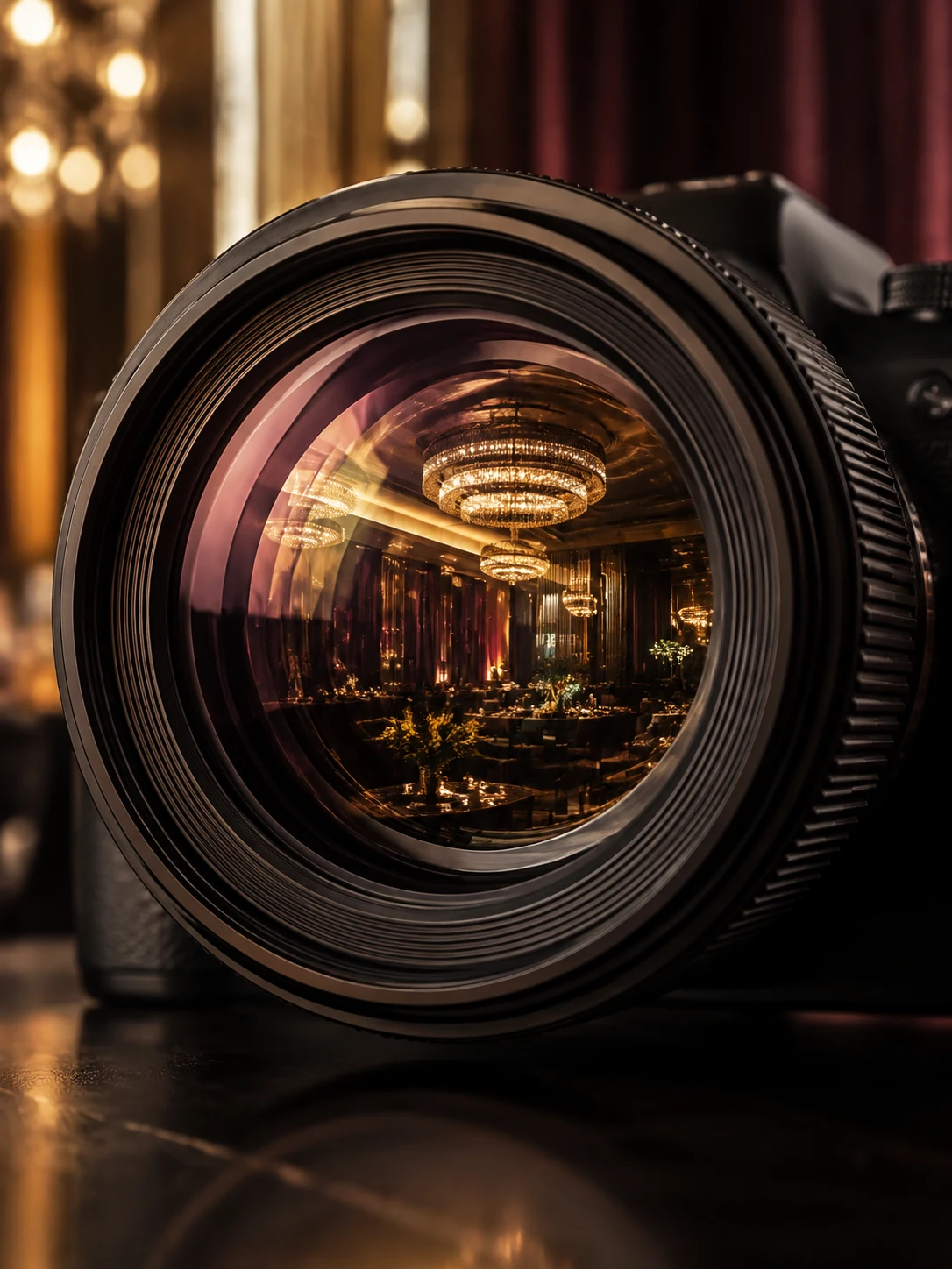 Photographer covering an event
